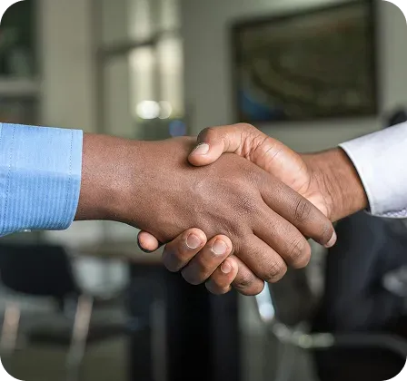 Handshake image representing dedicated support and partnership for affiliates