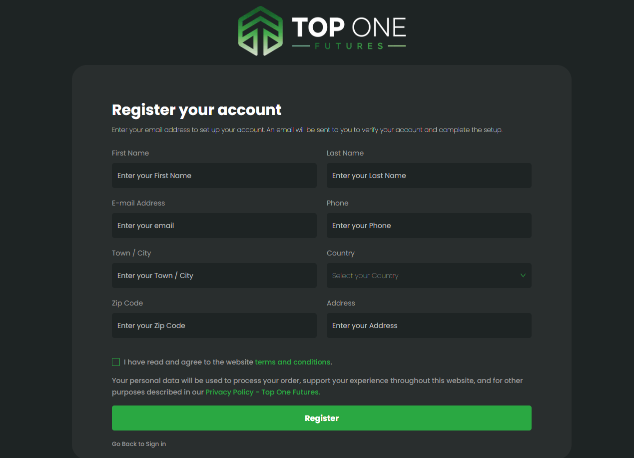 Network graph illustrating the Top One Futures affiliate structure.